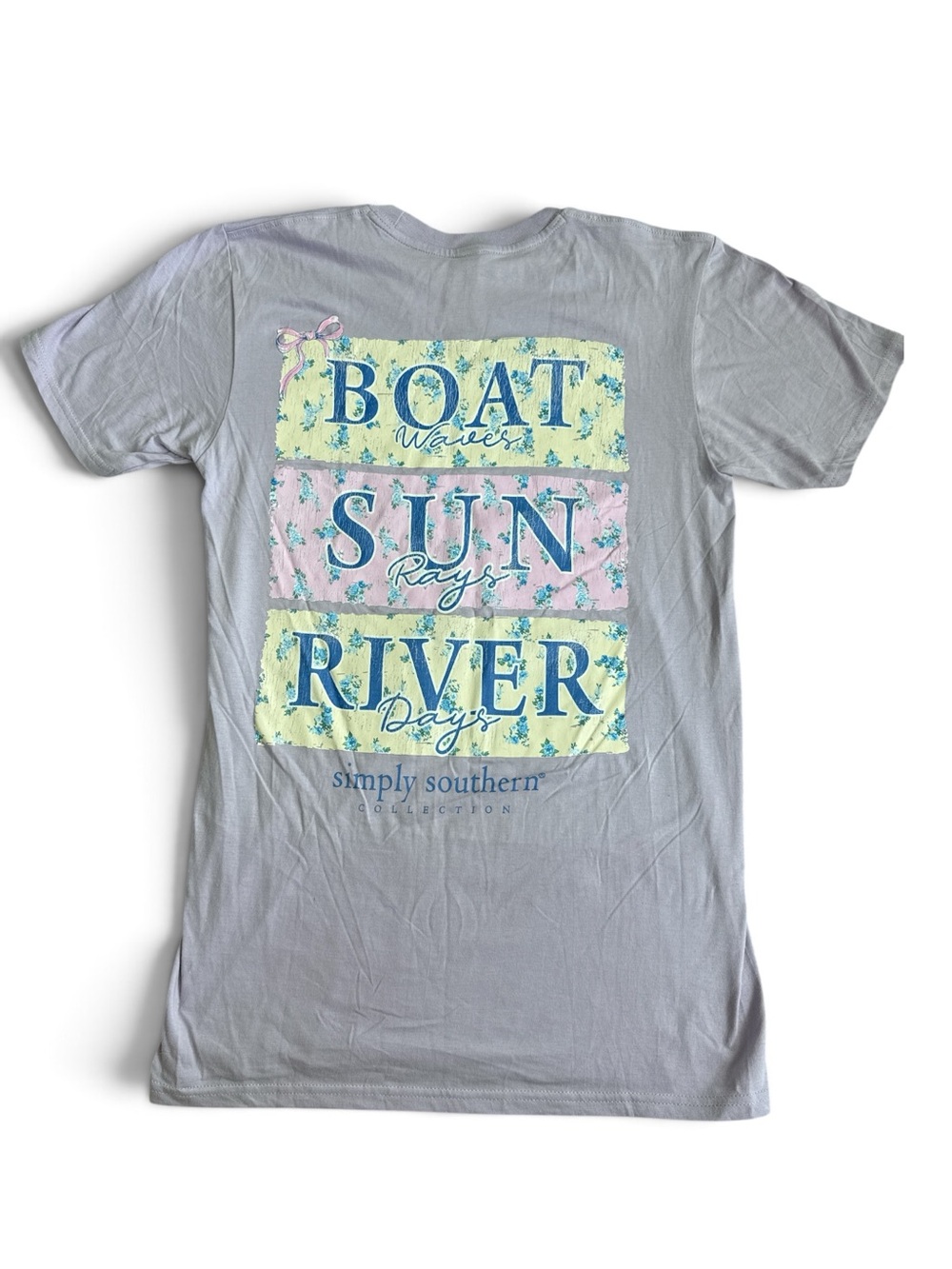 Simply Southern Women’s Lavender “Boat Waves Sun Rays River Days” size Small